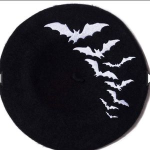 Gothic bat beret hat